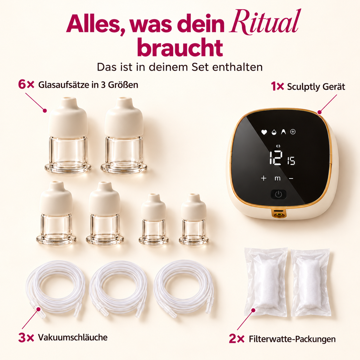 Sculptly - Elektrisches Facial Cupping Gerät