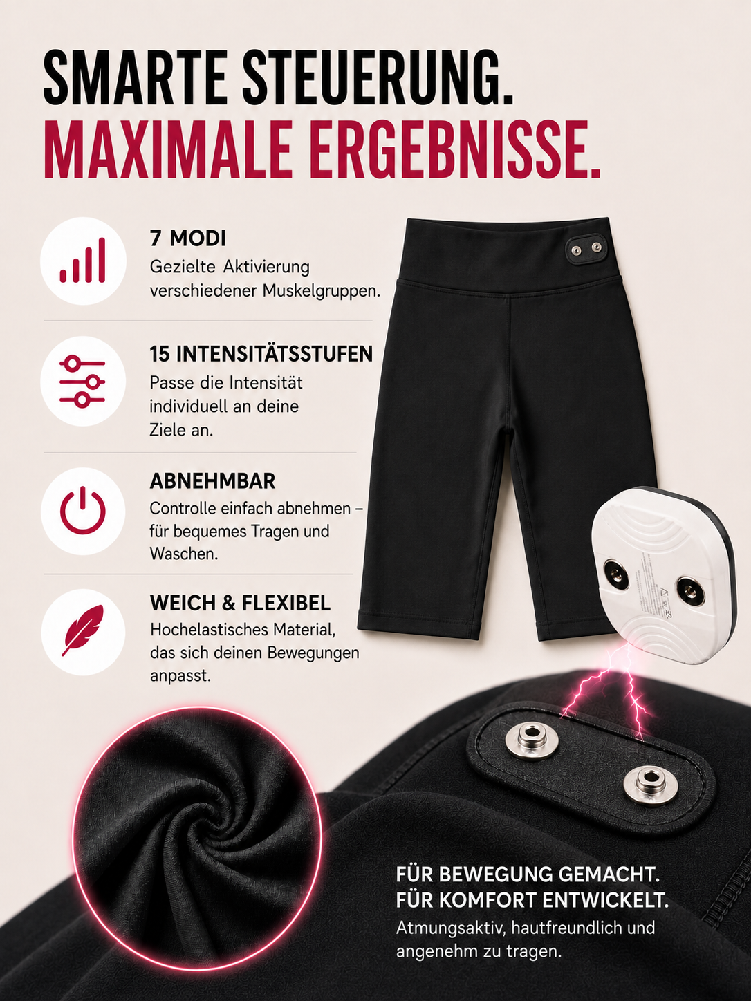 EMS Sculpting Shorts für definiertere Konturen an Gesäß & Beinen